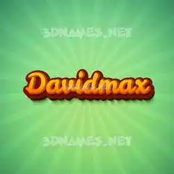 davidmax in Green Rays style - 3D name wallpaper