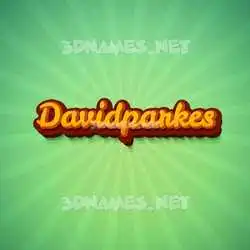 davidparkes in Green Rays style - 3D name wallpaper