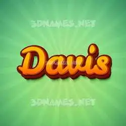 davis in Green Rays style - 3D name wallpaper