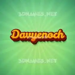 davyenoch in Green Rays style - 3D name wallpaper