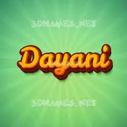 dayani in Green Rays style - 3D name wallpaper