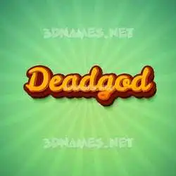 deadgod in Green Rays style - 3D name wallpaper