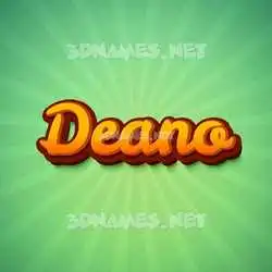 deano in Green Rays style - 3D name wallpaper