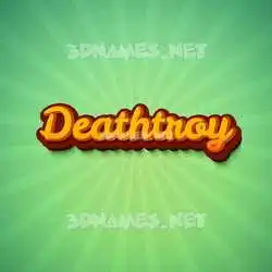 deathtroy in Green Rays style - 3D name wallpaper