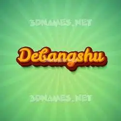 debangshu in Green Rays style - 3D name wallpaper