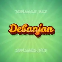 debanjan in Green Rays style - 3D name wallpaper