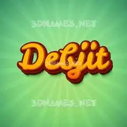 debjit in Green Rays style - 3D name wallpaper