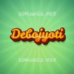 debojyoti in Green Rays style - 3D name wallpaper