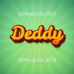 deddy in Green Rays style - 3D name wallpaper