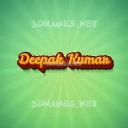 deepak kumar in Green Rays style - 3D name wallpaper
