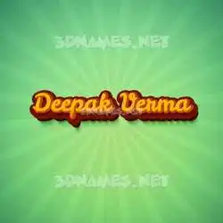 deepak verma in Green Rays style - 3D name wallpaper