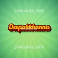 deepakkhanna in Green Rays style - 3D name wallpaper