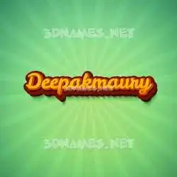 deepakmaury in Green Rays style - 3D name wallpaper