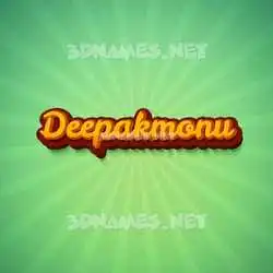 deepakmonu in Green Rays style - 3D name wallpaper
