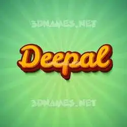 deepal in Green Rays style - 3D name wallpaper