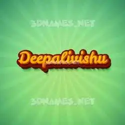 deepalivishu in Green Rays style - 3D name wallpaper