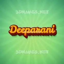 deeparani in Green Rays style - 3D name wallpaper