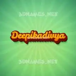 deepikadivya in Green Rays style - 3D name wallpaper