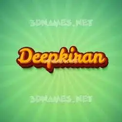 deepkiran in Green Rays style - 3D name wallpaper