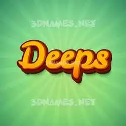 deeps in Green Rays style - 3D name wallpaper