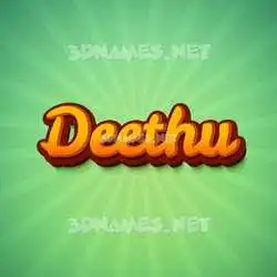 deethu in Green Rays style - 3D name wallpaper