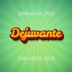 dejuvante in Green Rays style - 3D name wallpaper
