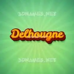 delhougne in Green Rays style - 3D name wallpaper