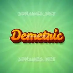 demetric in Green Rays style - 3D name wallpaper