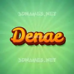 denae in Green Rays style - 3D name wallpaper