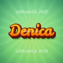 denica in Green Rays style - 3D name wallpaper