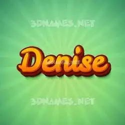 denise in Green Rays style - 3D name wallpaper