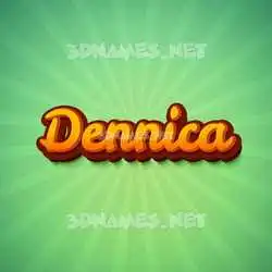dennica in Green Rays style - 3D name wallpaper