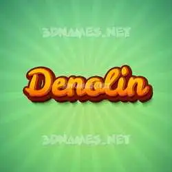 denolin in Green Rays style - 3D name wallpaper