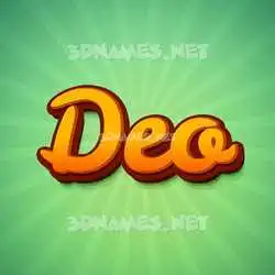 deo in Green Rays style - 3D name wallpaper