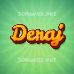 deraj in Green Rays style - 3D name wallpaper