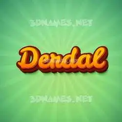 derdal in Green Rays style - 3D name wallpaper