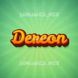 dereon in Green Rays style - 3D name wallpaper
