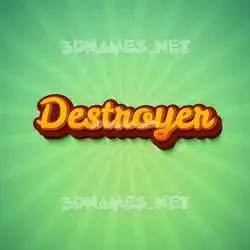 destroyer in Green Rays style - 3D name wallpaper
