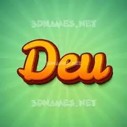 deu in Green Rays style - 3D name wallpaper