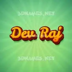 dev raj in Green Rays style - 3D name wallpaper