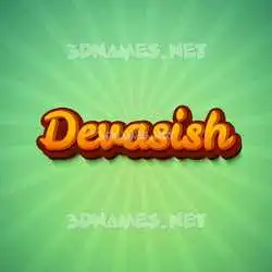 devasish in Green Rays style - 3D name wallpaper