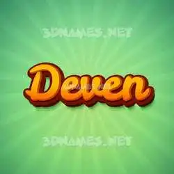 deven in Green Rays style - 3D name wallpaper