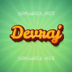 devraj in Green Rays style - 3D name wallpaper