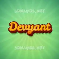 devyant in Green Rays style - 3D name wallpaper
