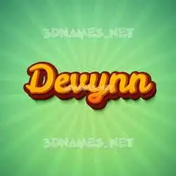 devynn in Green Rays style - 3D name wallpaper