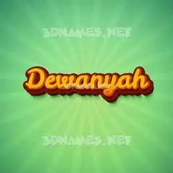 dewanyah in Green Rays style - 3D name wallpaper