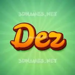 dez in Green Rays style - 3D name wallpaper