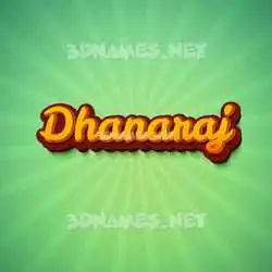 dhanaraj in Green Rays style - 3D name wallpaper