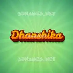 dhanshika in Green Rays style - 3D name wallpaper