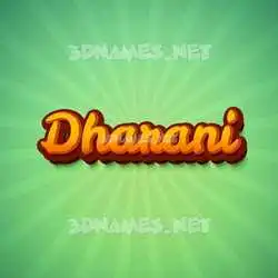 dharani in Green Rays style - 3D name wallpaper